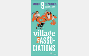 Village des associations du samedi 9/09/2023 (pas de cours)